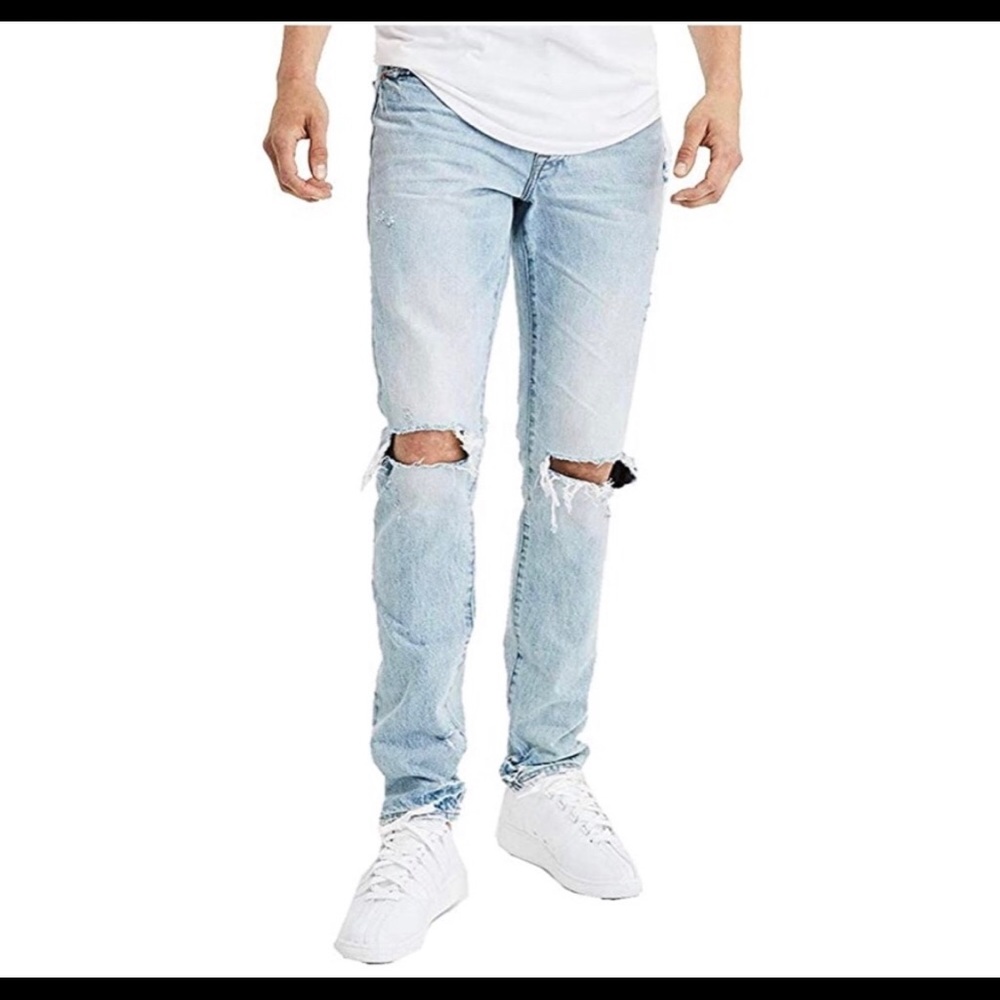 American Eagle Airflex Light Destroy Denim…